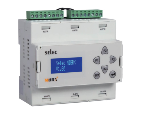 Mibrx 6 IO Yuvalı Ray Montajlı Modüler PLC, Birden fazla takılabilir LED/LCD Ekran seçeneğine sahip 6M Boyutlu, Ray montajlı modüler PLC