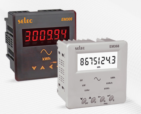 Selec Enerji Sayaçları, Tek fazlı ve üç fazlı enerji izleme uygulamaları için (CE/UL sertifikalı) – RS485 Modbus RTU iletişim protokolleri