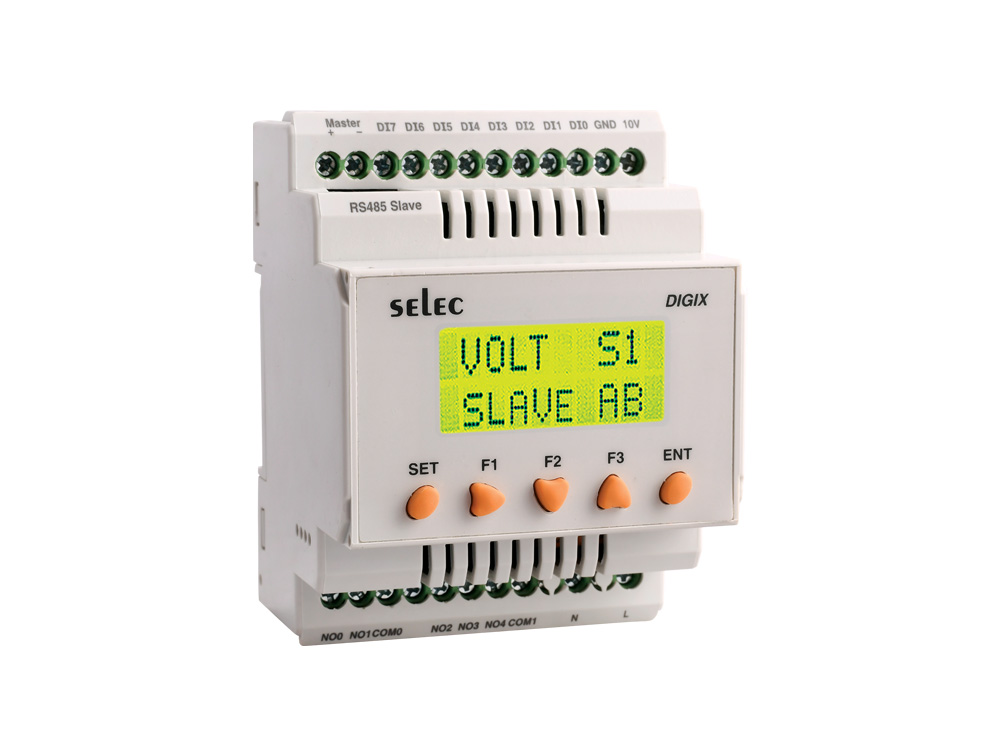 Selec Dijital I-O Plc, DIGIX-1, DIGIX-1-0-0-24 PLC 8DI, 5RO ve 24VDC, DIGIX-1-230V PLC 8DI, 5RO ve 230VAC, Selec Volt S1 Slave Ab